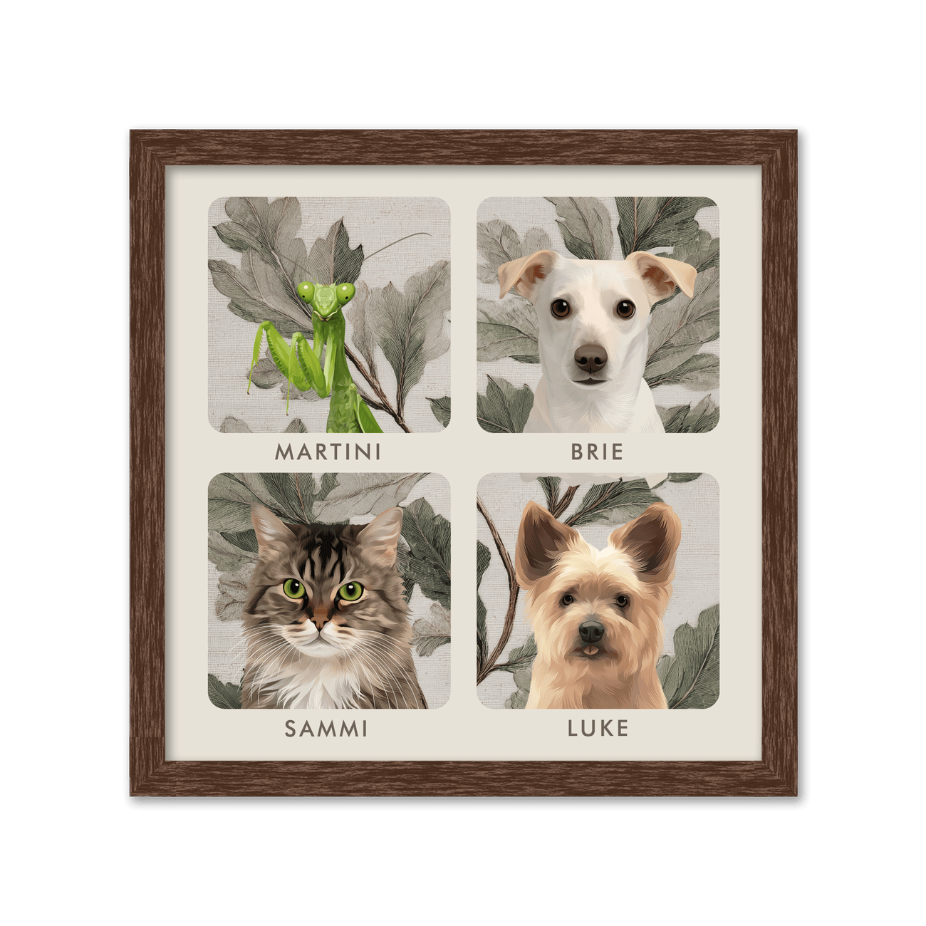 4pet-portrait-square-vintagebotanicaloakleaves-walnutframe.png