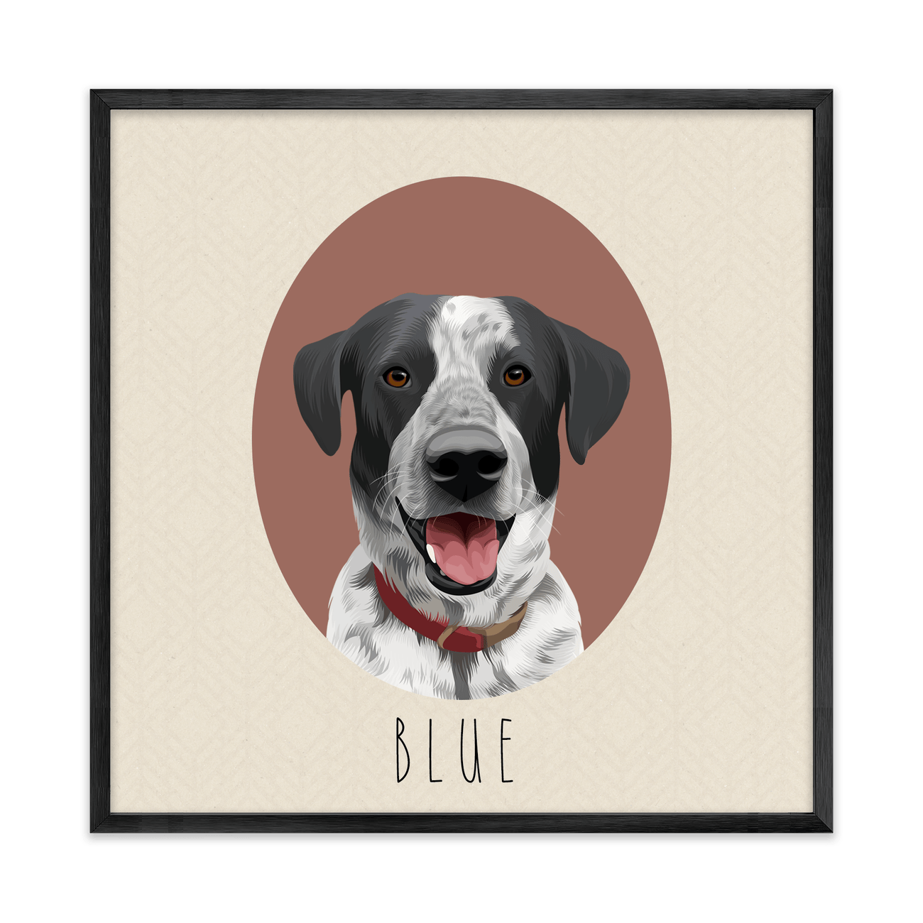 1petportrait-square-darkchestnut-neutralcoloredovalshaped_Metal-Frame.png