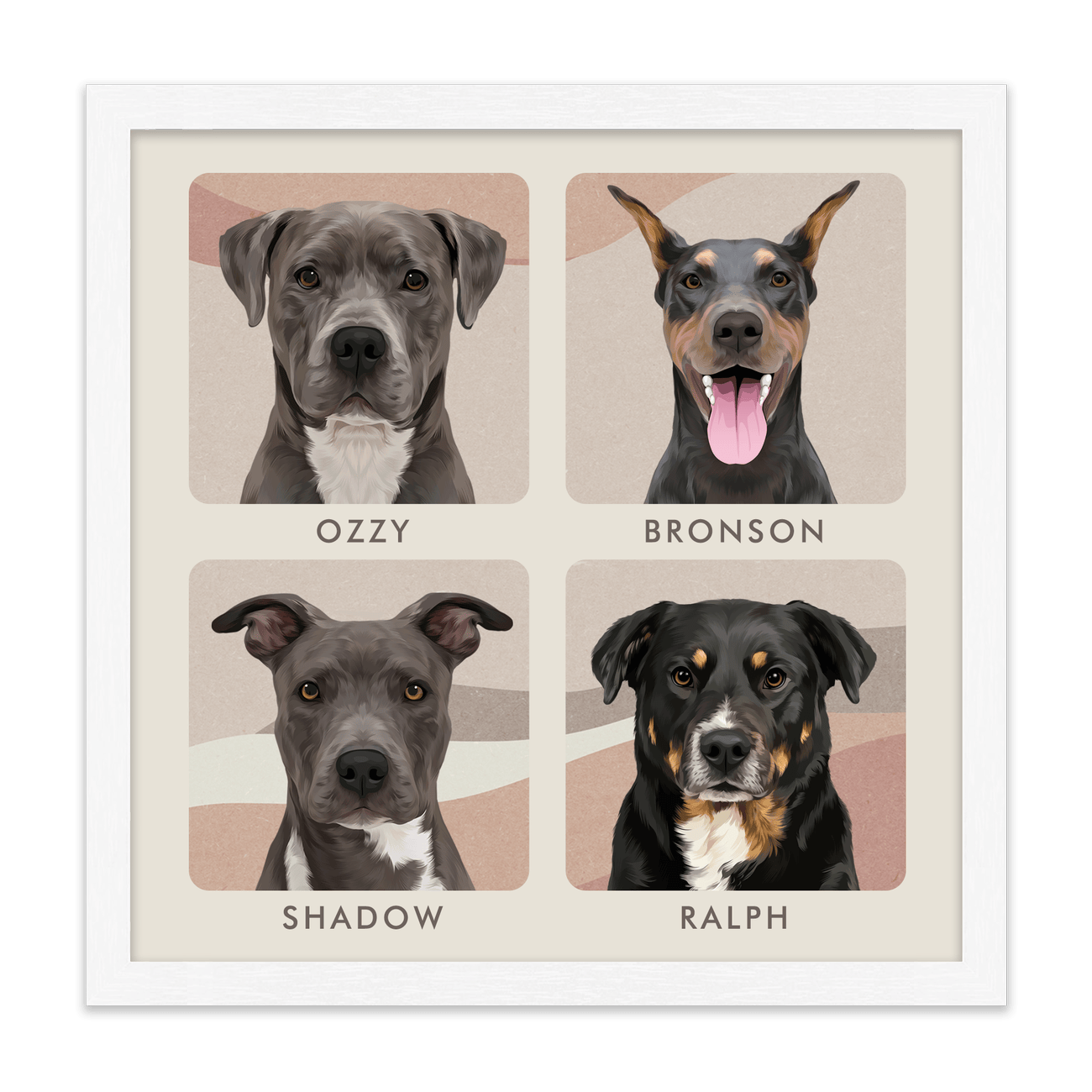 4petportrait-square-abstractbohodeserthorizon_Standard-White-Frame.png