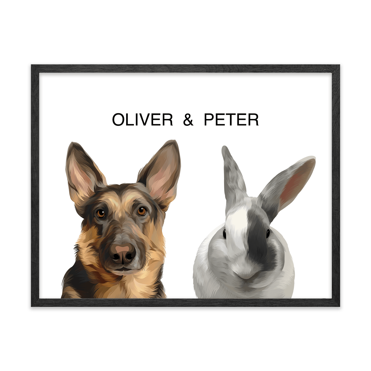 2petportrait-horizontal-theoriginalhand-illustrated_Black-Oak-Frame.png