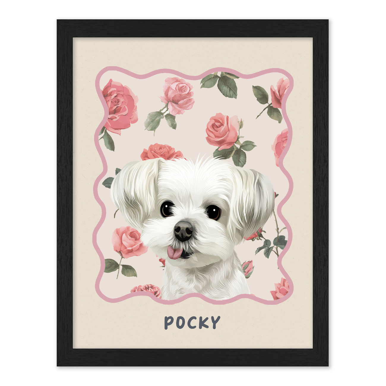 1petportrait-vertical-vintagerosegardenpattern_Standard-Black-Frame.png