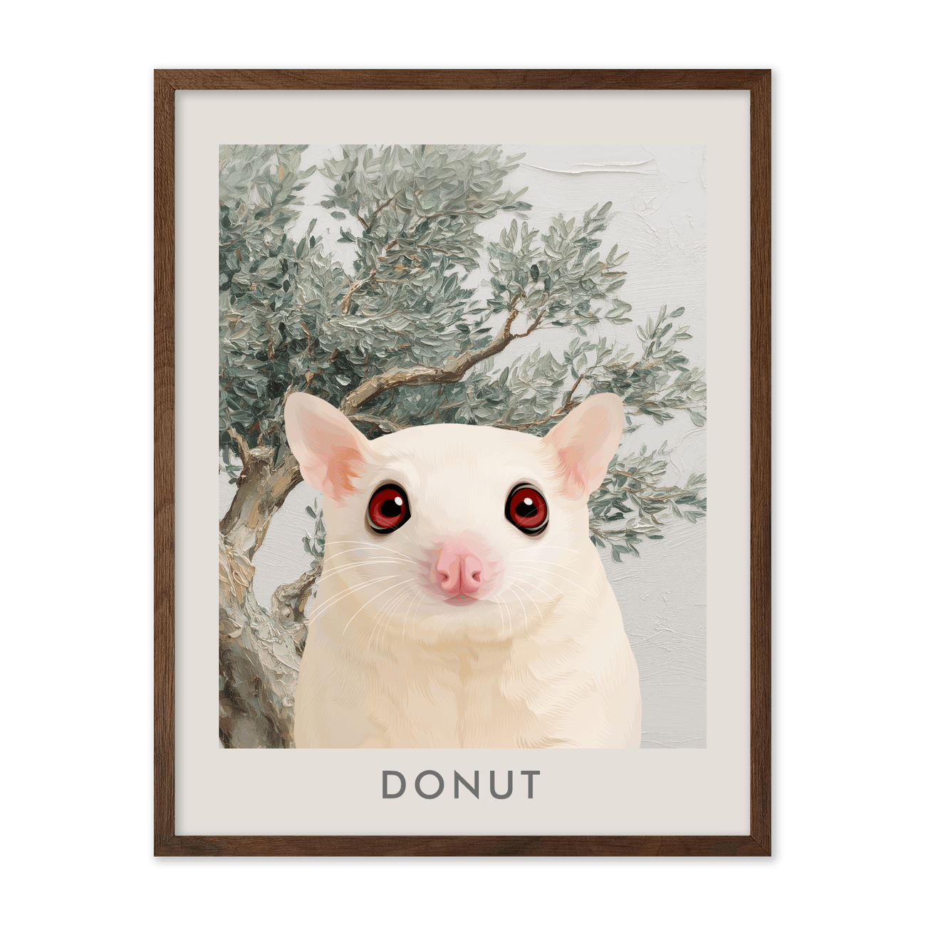 Mediterranean Olive Tree Branch Pet Portrait
