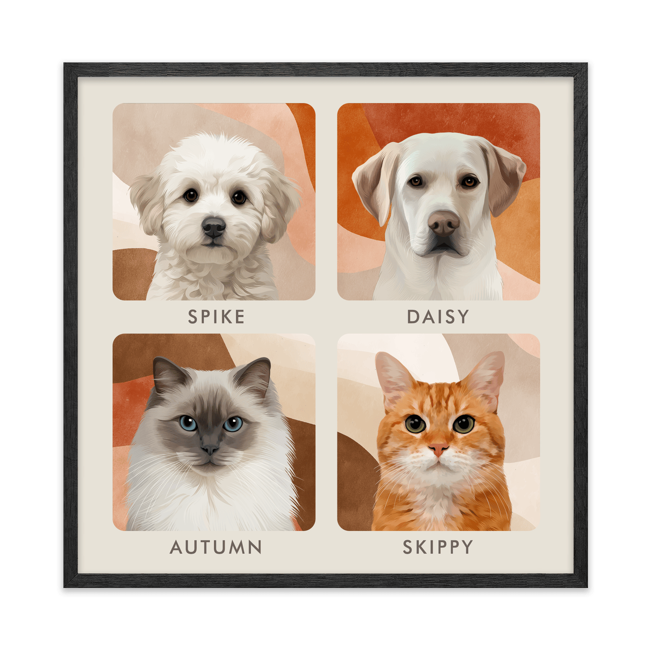 4petportrait-square-midcenturymodernabstract_Black-Oak-Frame.png