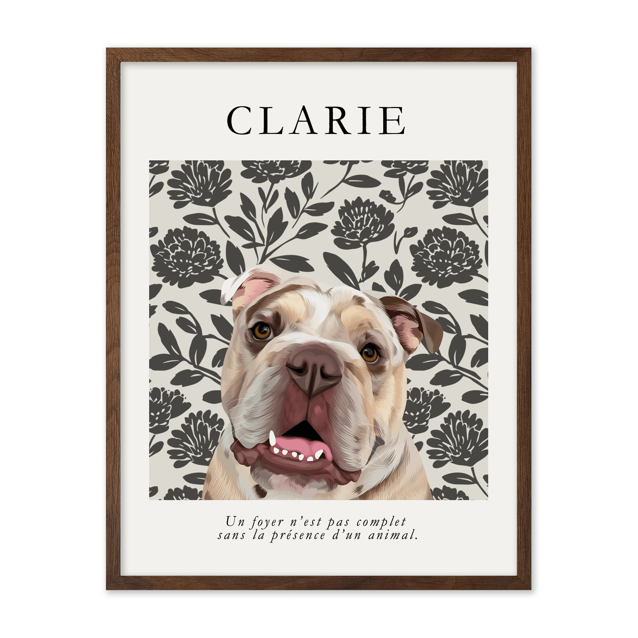 Blooming Vintage French Peonies Pet Portrait