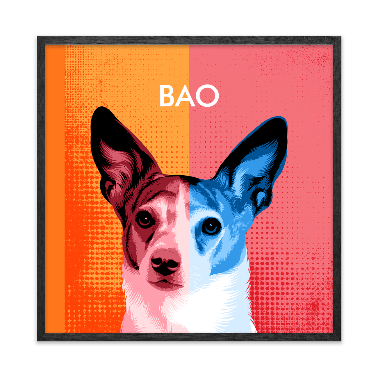 1petportrait-square-twotonedmodernpopart_Black-Oak-Frame.png