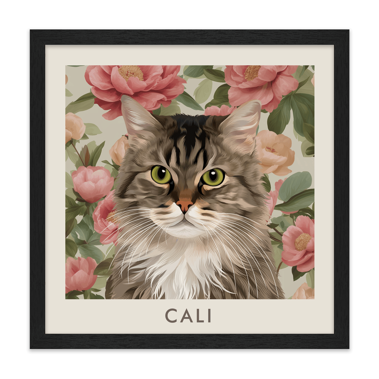 1petportrait-square-vintageblushpinkpeonies_Standard-Black-Frame.png