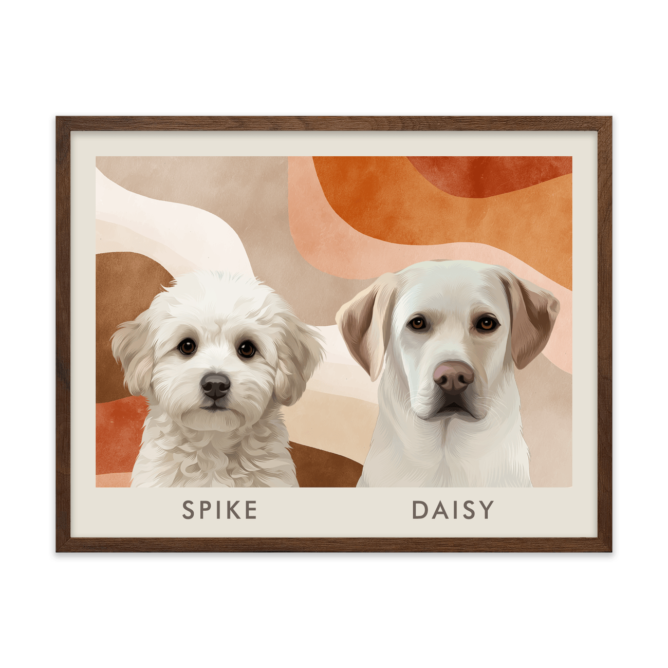 2petportrait-horizontal-midcenturymodernabstract_Walnut-Frame.png
