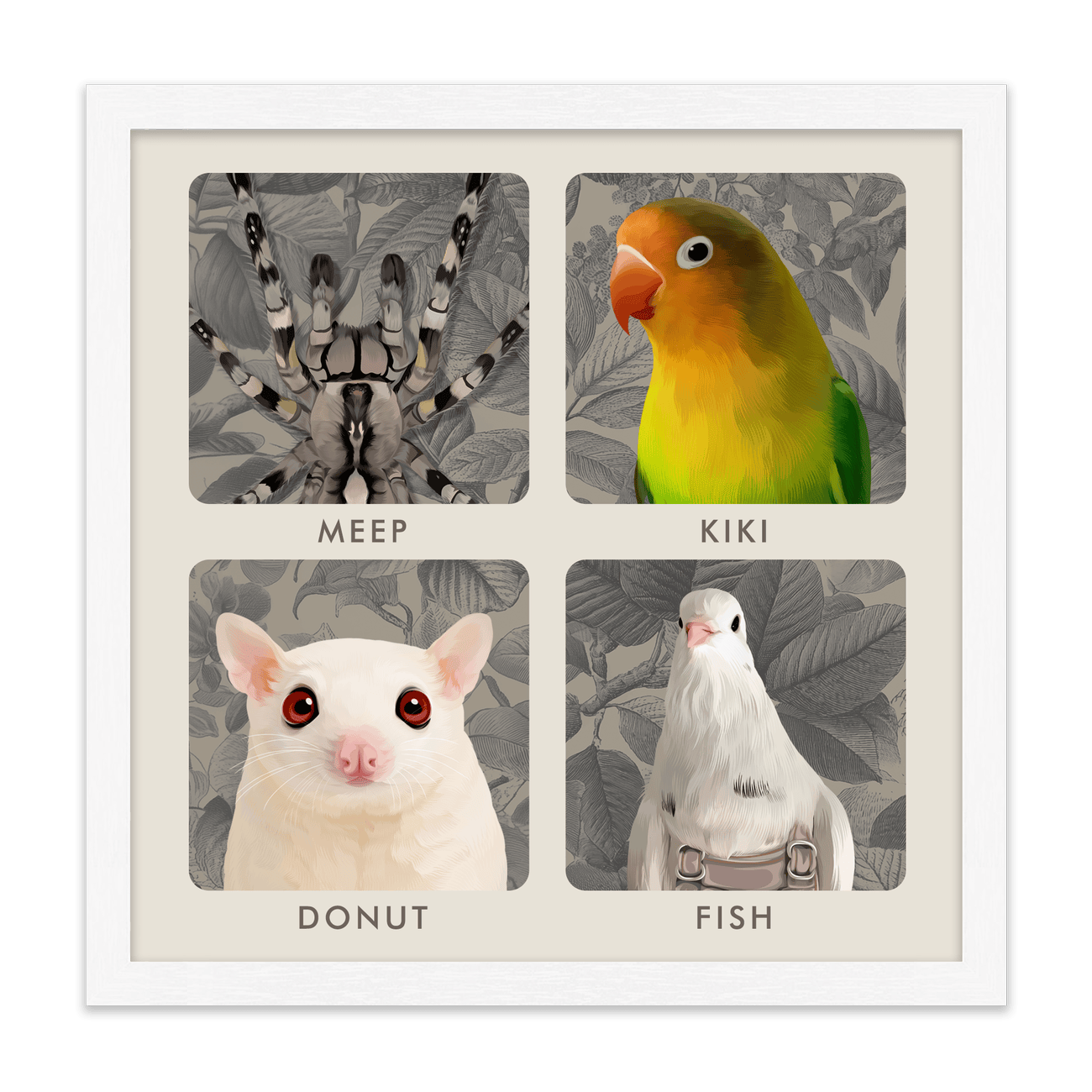 4petportrait-square-vintagebotanicalengravedleaves_Standard-White-Frame.png