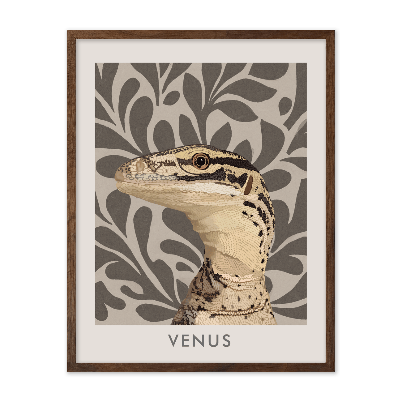 petportrait-vertical-earthyfloralblockprint_Walnut-Frame.png