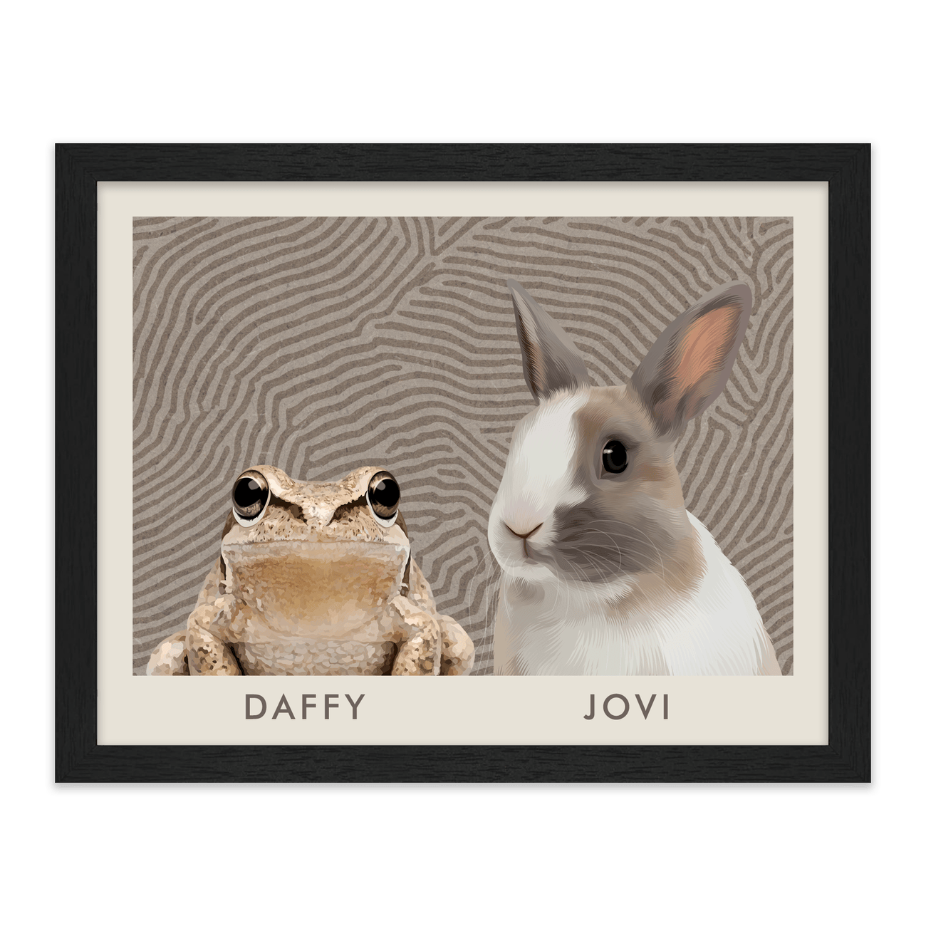 2petportrait-horizontal-organicterrainlinesminimalist_Standard-Black-Frame.png
