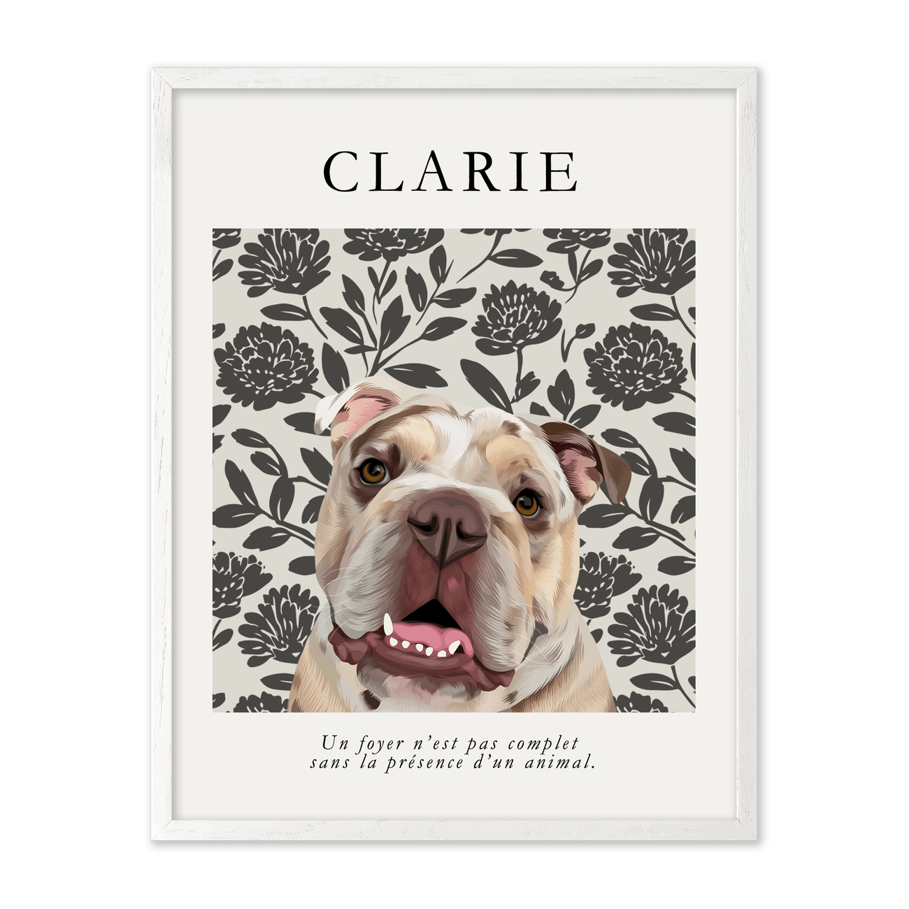 petportrait-vertical-bloomingvintagefrenchpeonies_White-Oak-Frame.png