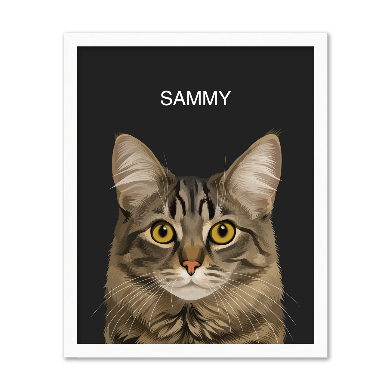 The All Black Hand-Illustrated Pet Portrait