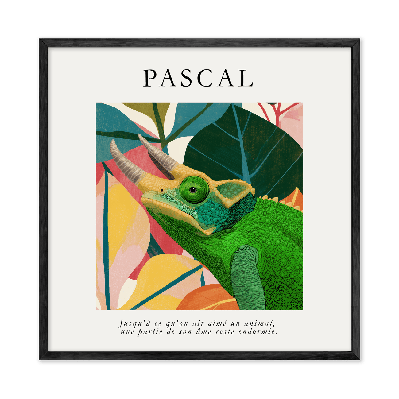 1petportrait-square-playfulabstracttropicalbloompetportrait_Metal-Frame.png