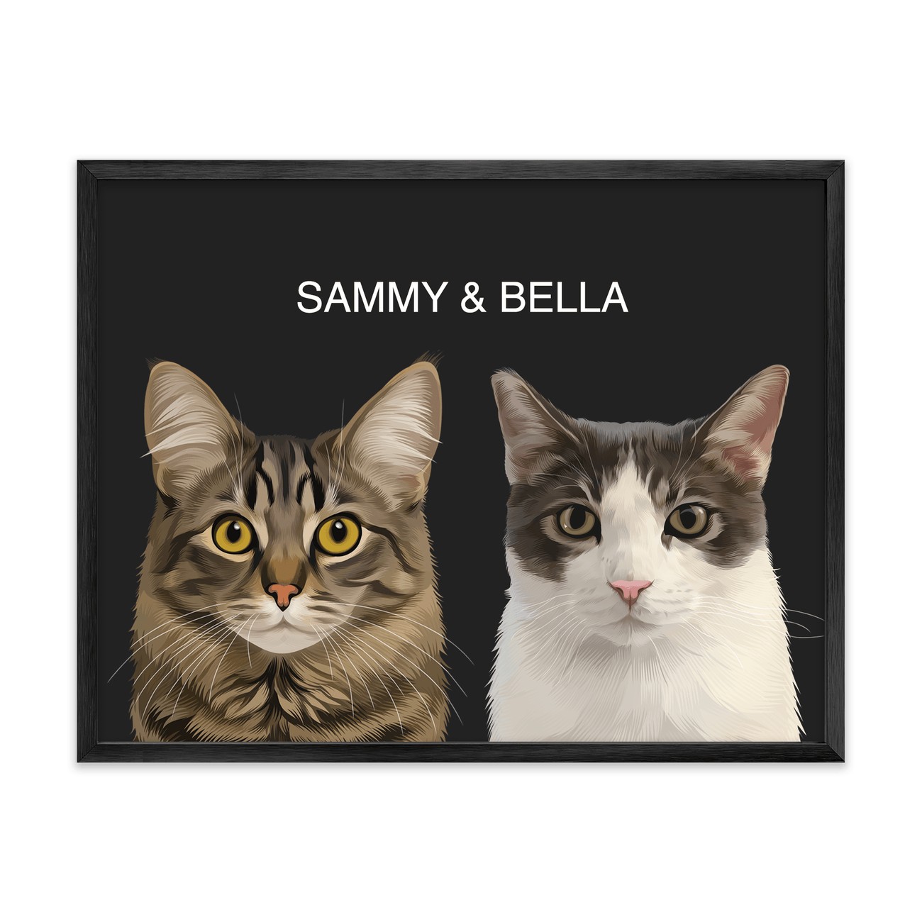 2petportrait-horizontal-allblackhand-illustrated_Metal-Frame.png