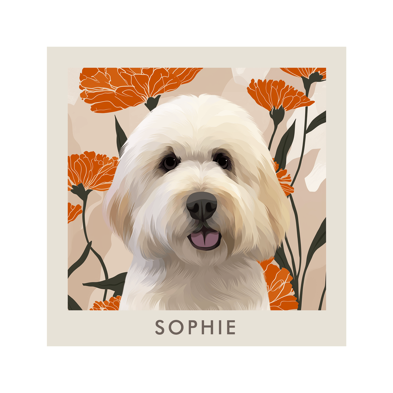 1petportrait-square-bloomingmarigoldfloralillustration_Print-Only.png