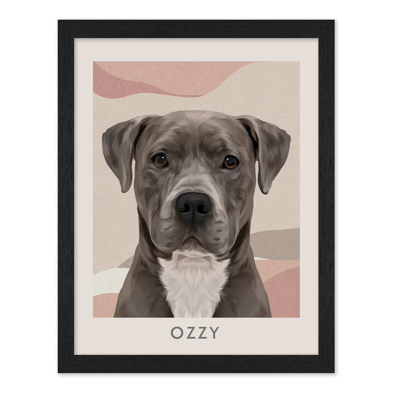 1petportrait-vertical-abstractbohodeserthorizon_Standard-Black-Frame.png