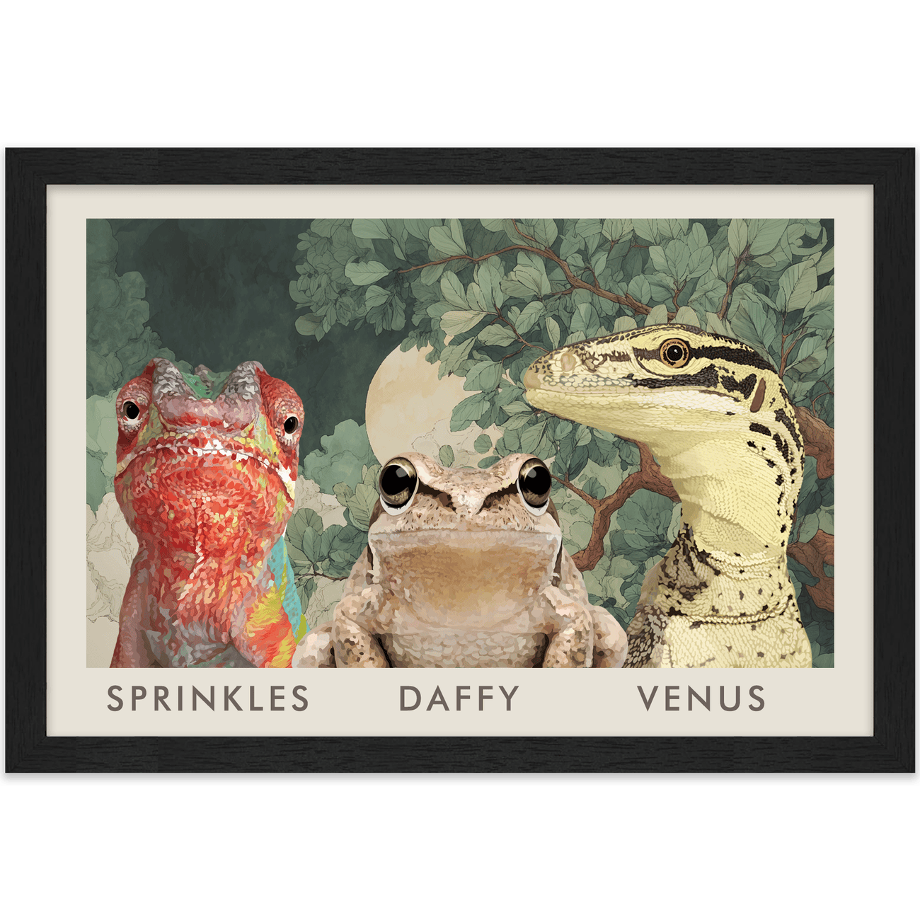 3petportrait-horizontal-enchantedjungleforestthemed_Standard-Black-Frame.png