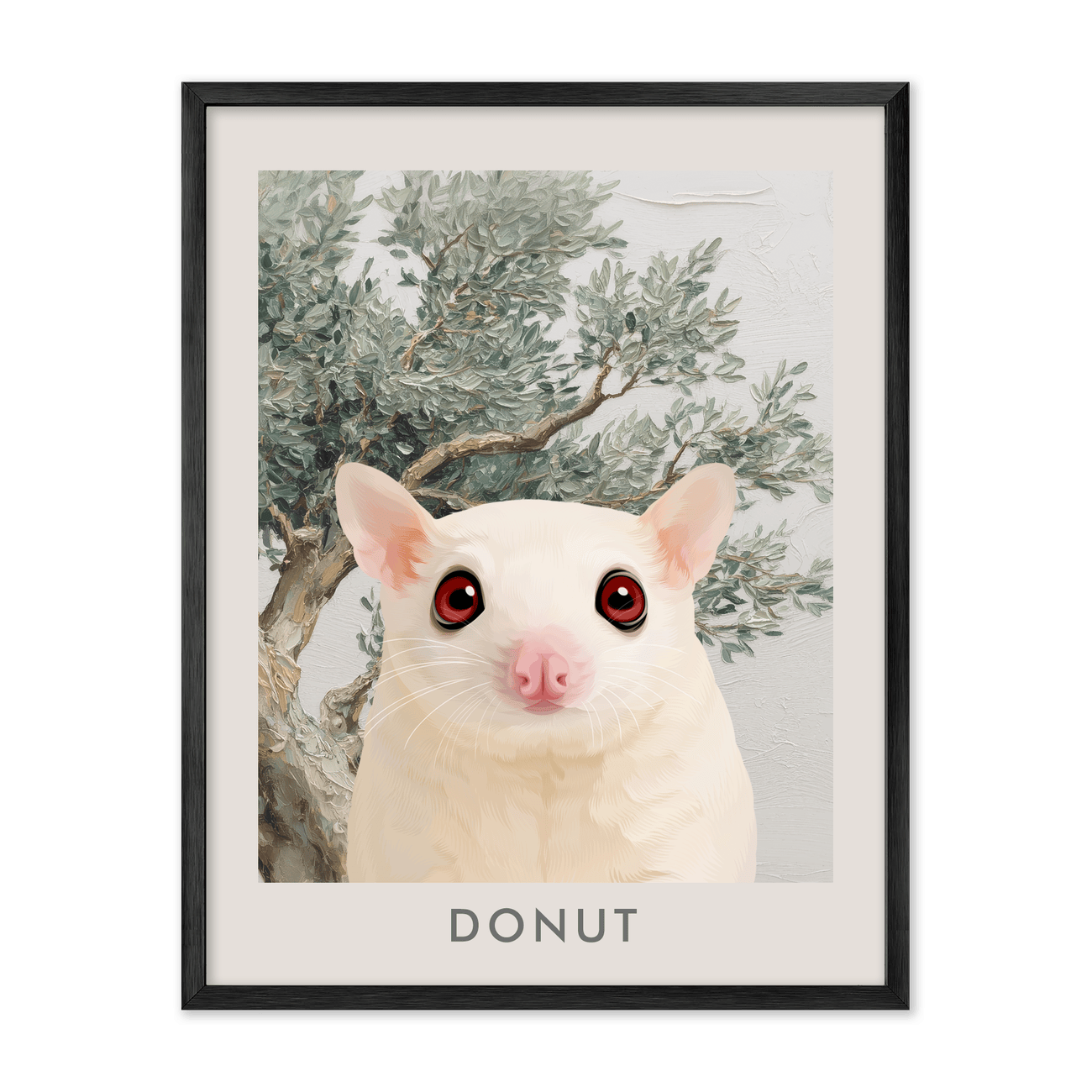 petportrait-vertical-mediterraneanolivetreebranch_Metal-Frame.png