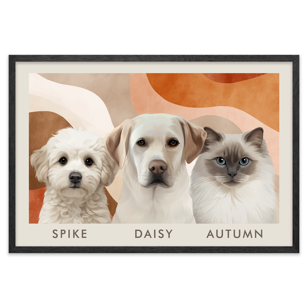 3petportrait-horizontal-midcenturymodernabstract_Black-Oak-Frame.png