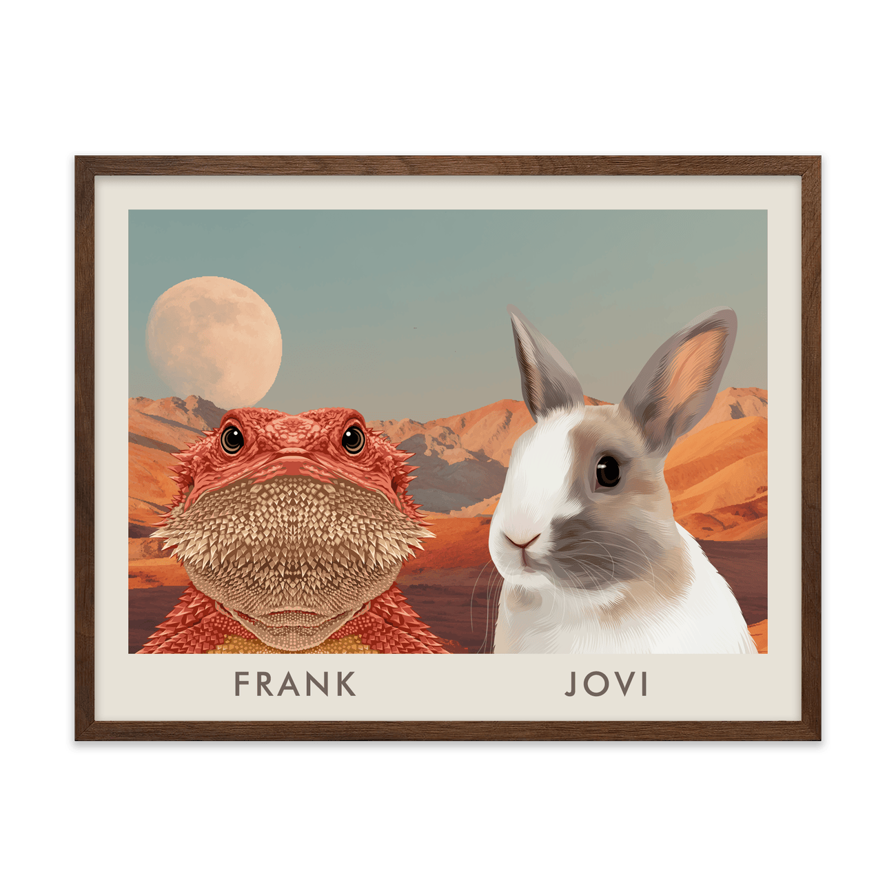 2petportrait-horizontal-desertmoonriselandscape_Walnut-Frame.png