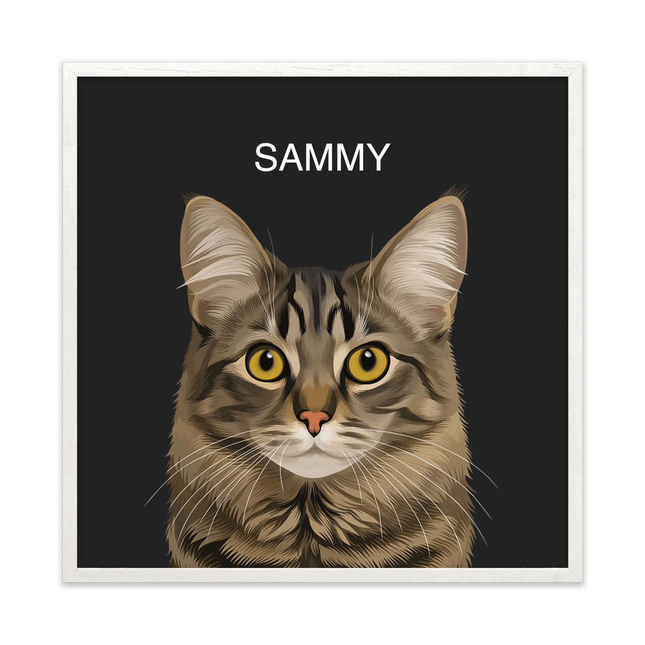 1petportrait-square-allblackhandillustrated_White-Oak-Frame.png