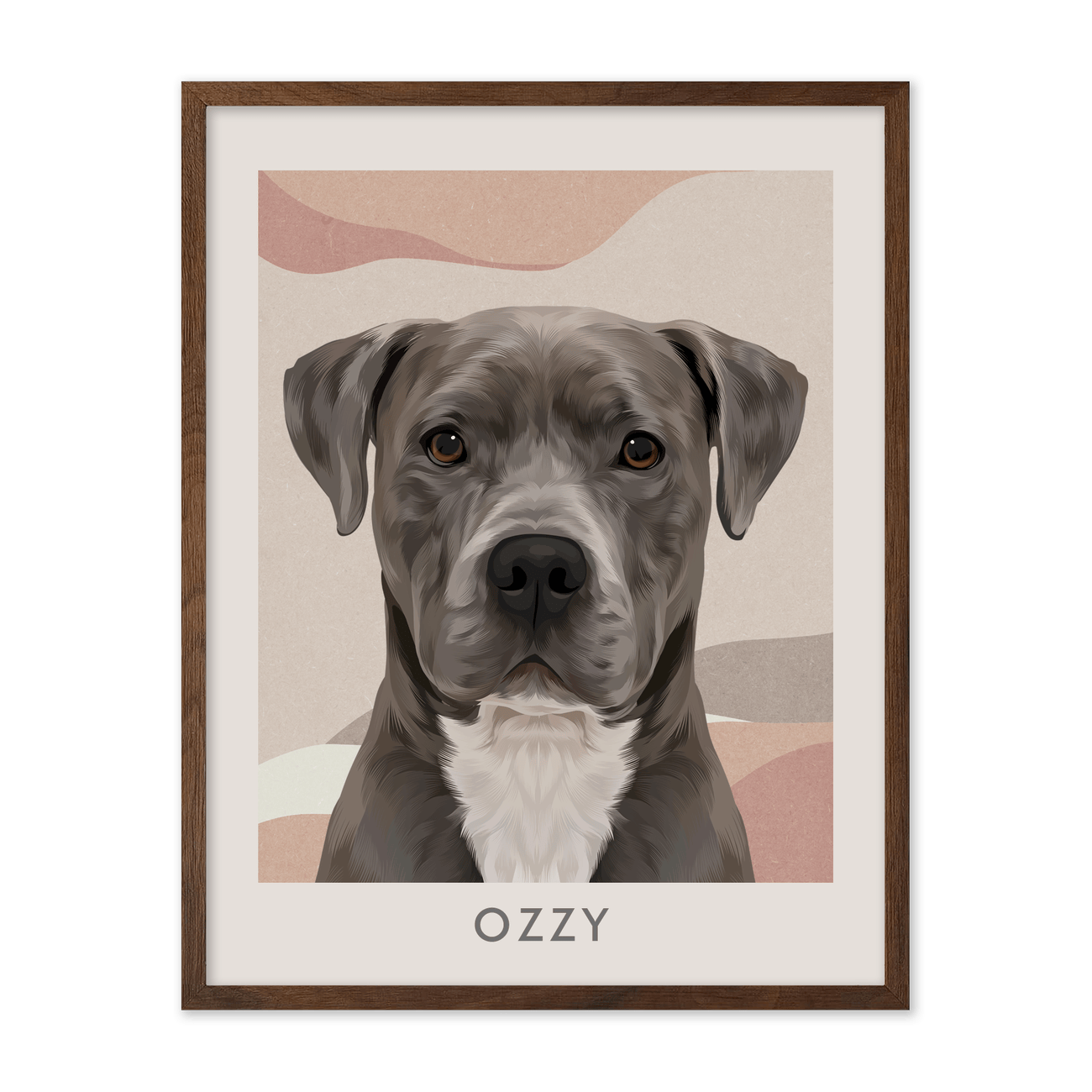Abstract Boho Desert Horizon Pet Portrait