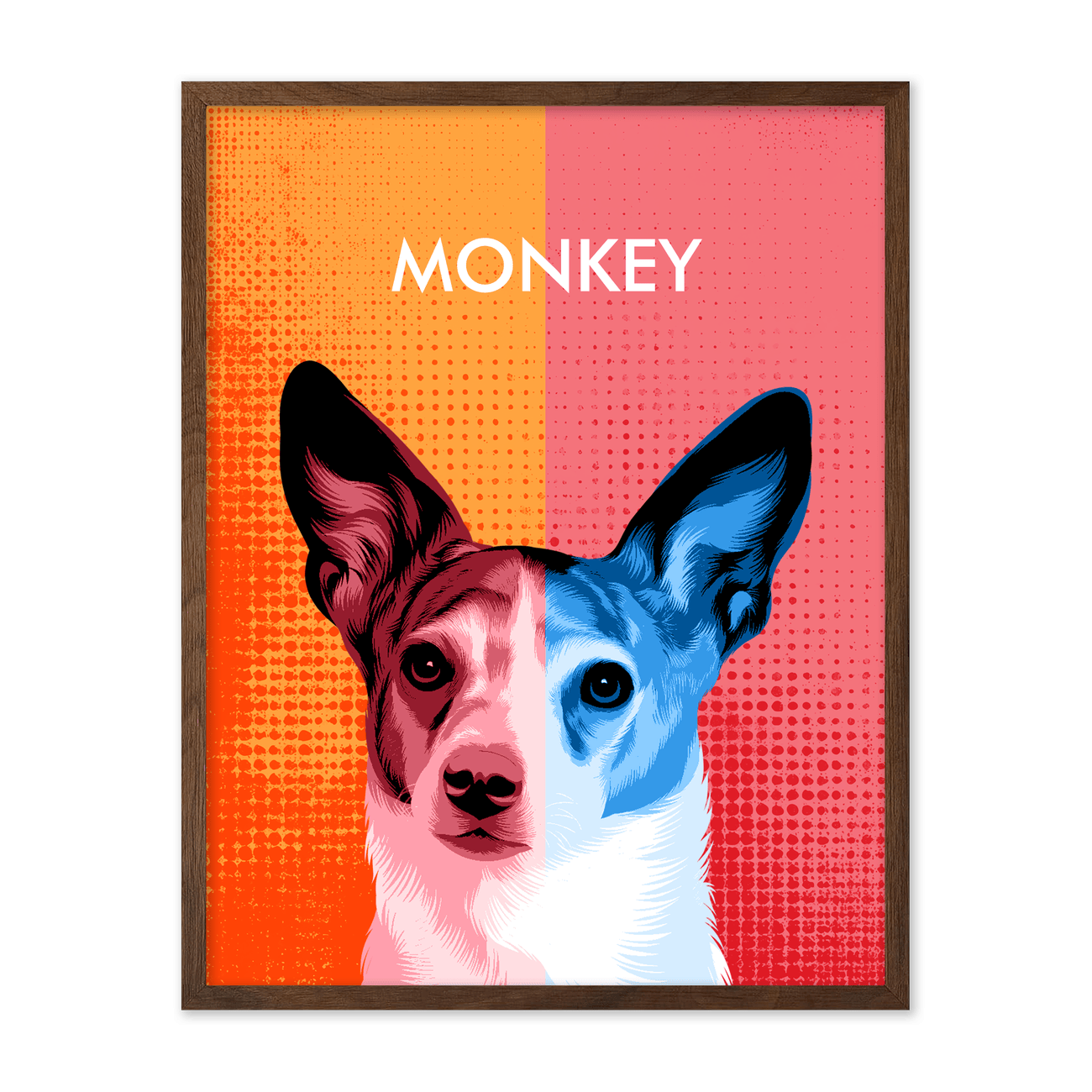 Two-Toned Modern Pop Art Pet Portrait