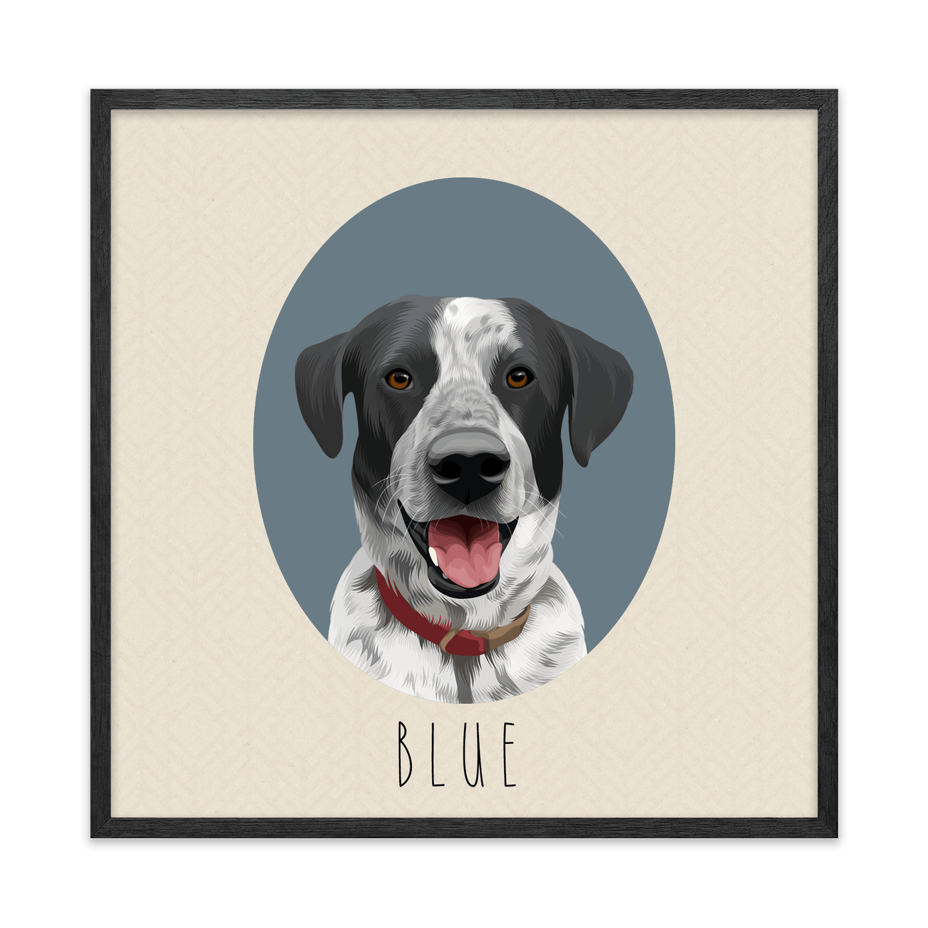 1petportrait-square-stormgray-neutralcoloredovalshaped_Black-Oak-Frame.png