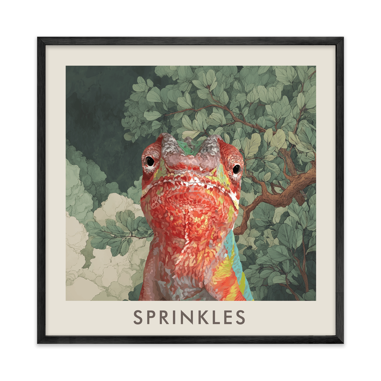 1petportrait-square-enchantedjungleforestthemed_Metal-Frame.png