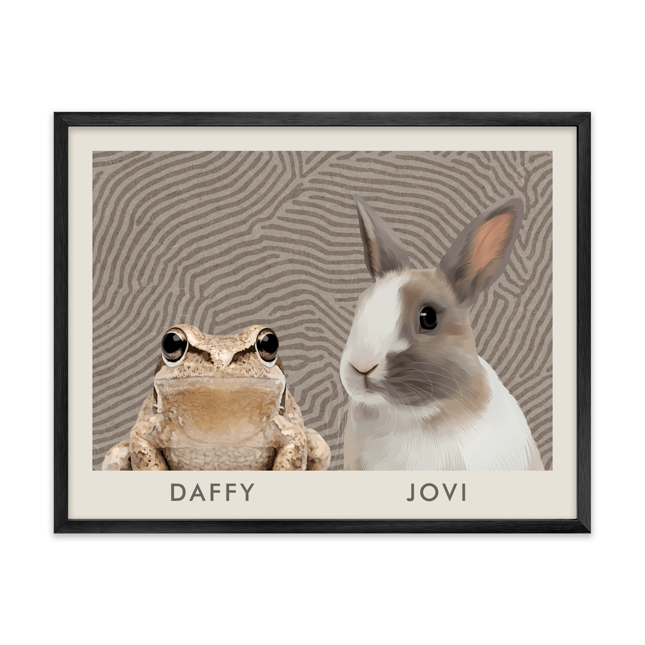 2petportrait-horizontal-organicterrainlinesminimalist_Metal-Frame.png
