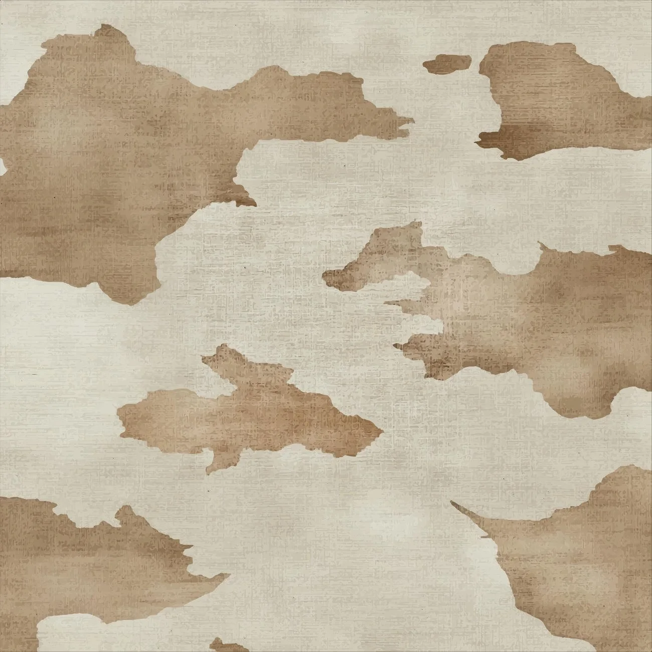 Neutral Japandi cowhide background featuring abstract tan and beige hide-like shapes over a textured linen canvas, perfect for modern pet portraits.