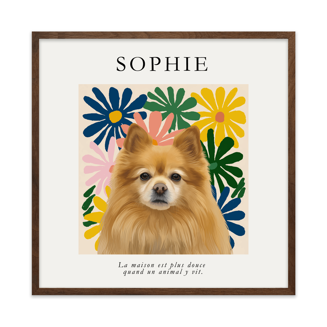 1petportrait-square-modernmatisseinspiredfloral_Walnut-Frame.png