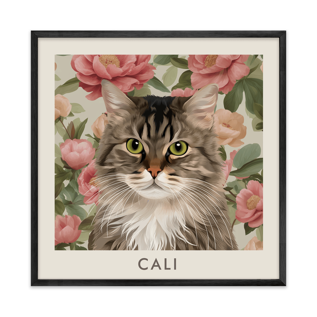 1petportrait-square-vintageblushpinkpeonies_Metal-Frame.png