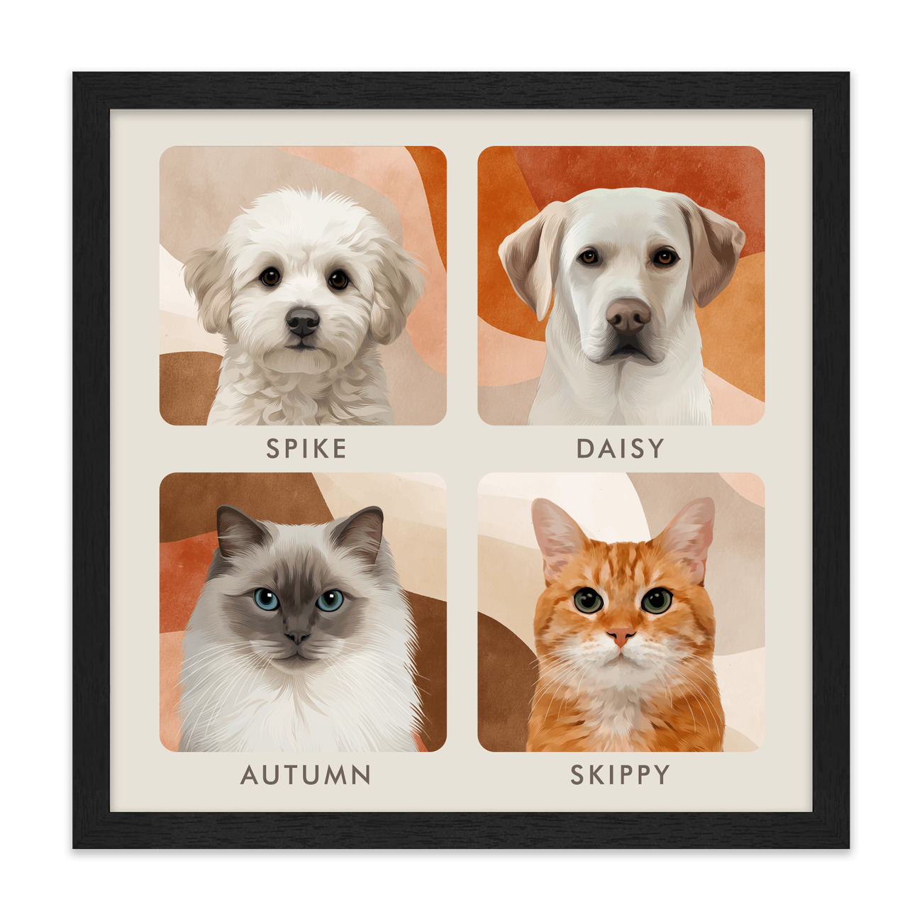 4petportrait-square-midcenturymodernabstract_Standard-Black-Frame.png