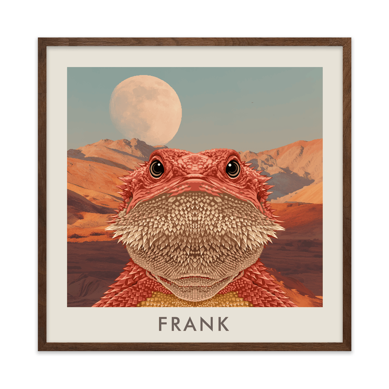 1petportrait-square-desertmoonriselandscape_Walnut-Frame.png