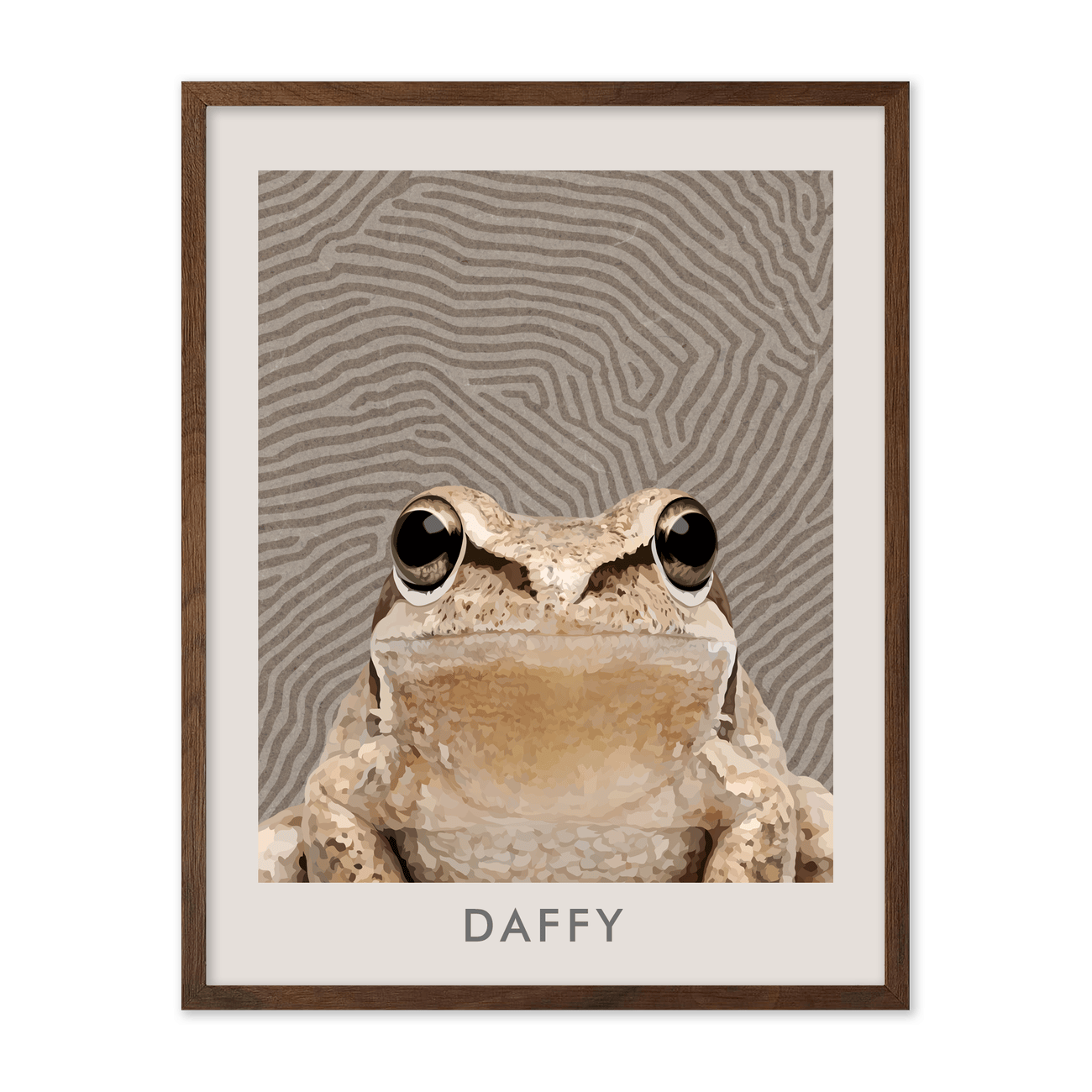 Organic Terrain Lines Minimalist Pet Portrait