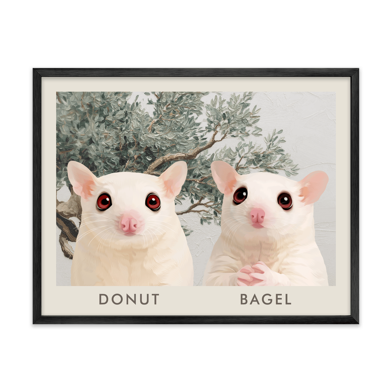 2petportrait-horizontal-mediterraneanolivetreebranch_Metal-Frame.png