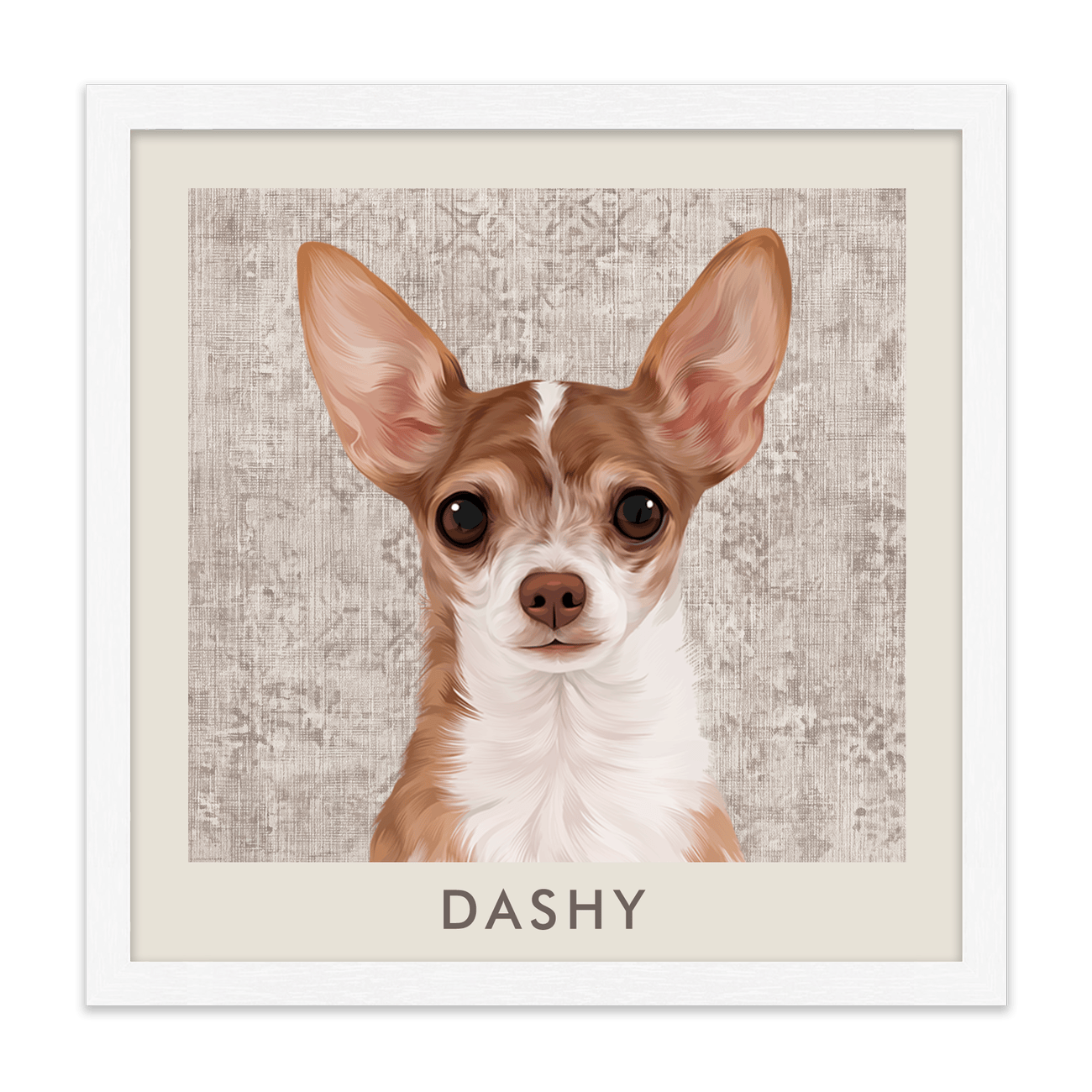 1petportrait-square-vintagedistressedtextilepattern_Standard-White-Frame.png