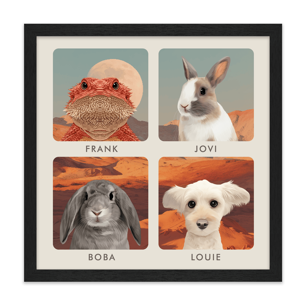 4petportrait-square-desertmoonriselandscape_Standard-Black-Frame.png