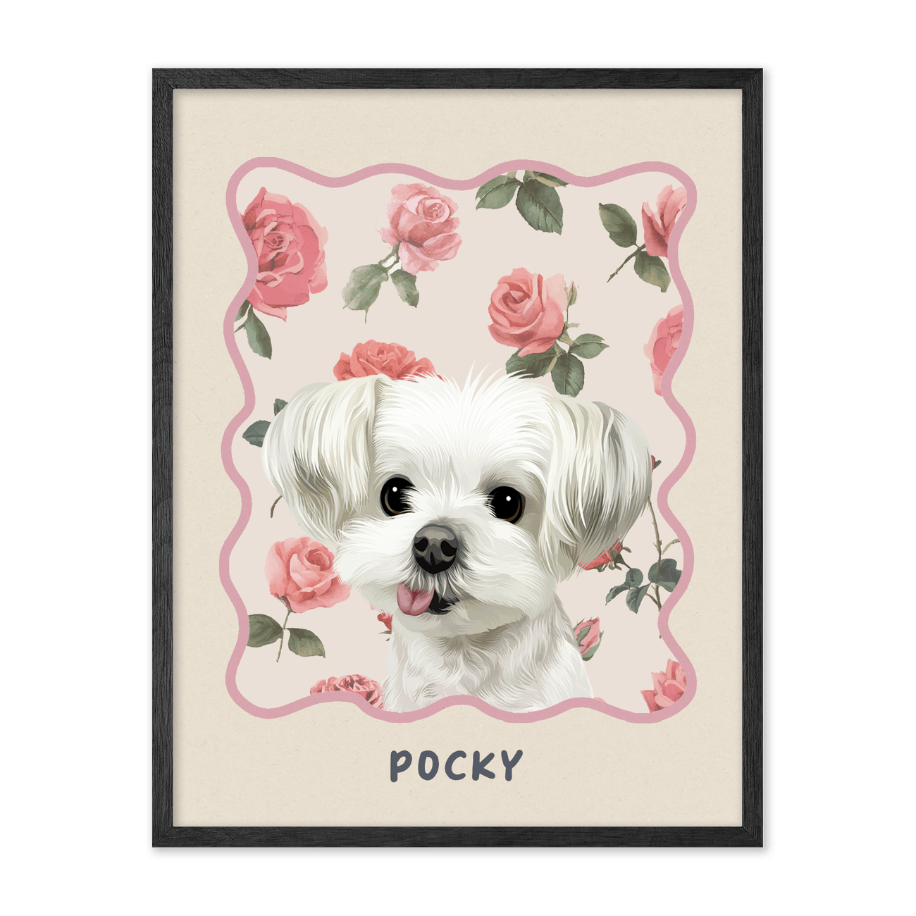 1petportrait-vertical-vintagerosegardenpattern_Black-Oak-Frame.png
