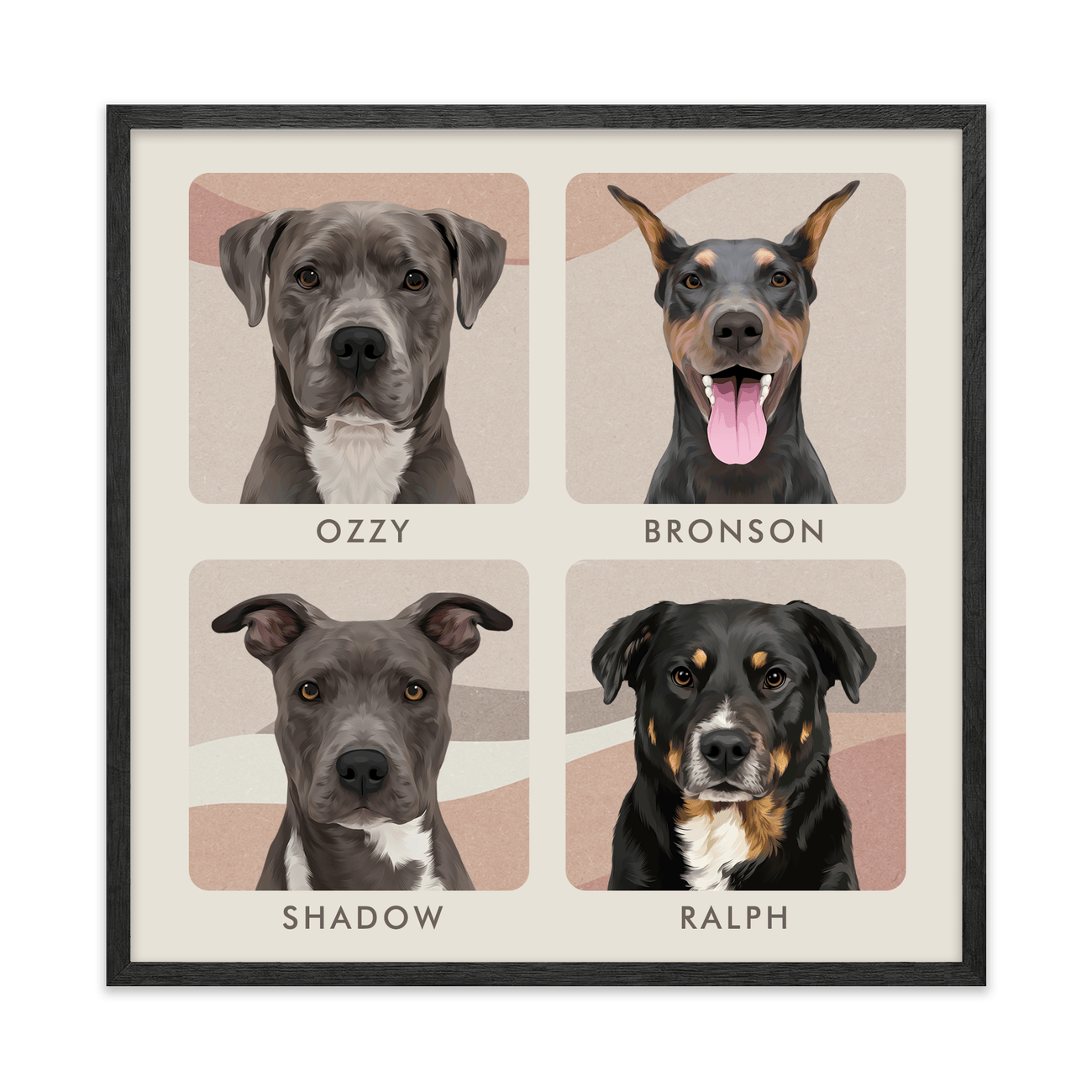 4petportrait-square-abstractbohodeserthorizon_Black-Oak-Frame.png