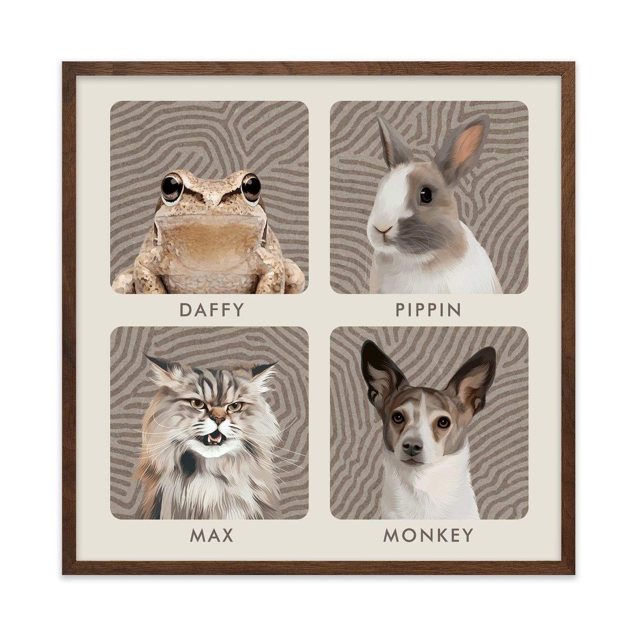 4petportrait-square-organicterrainlinesminimalist_Walnut-Frame.png