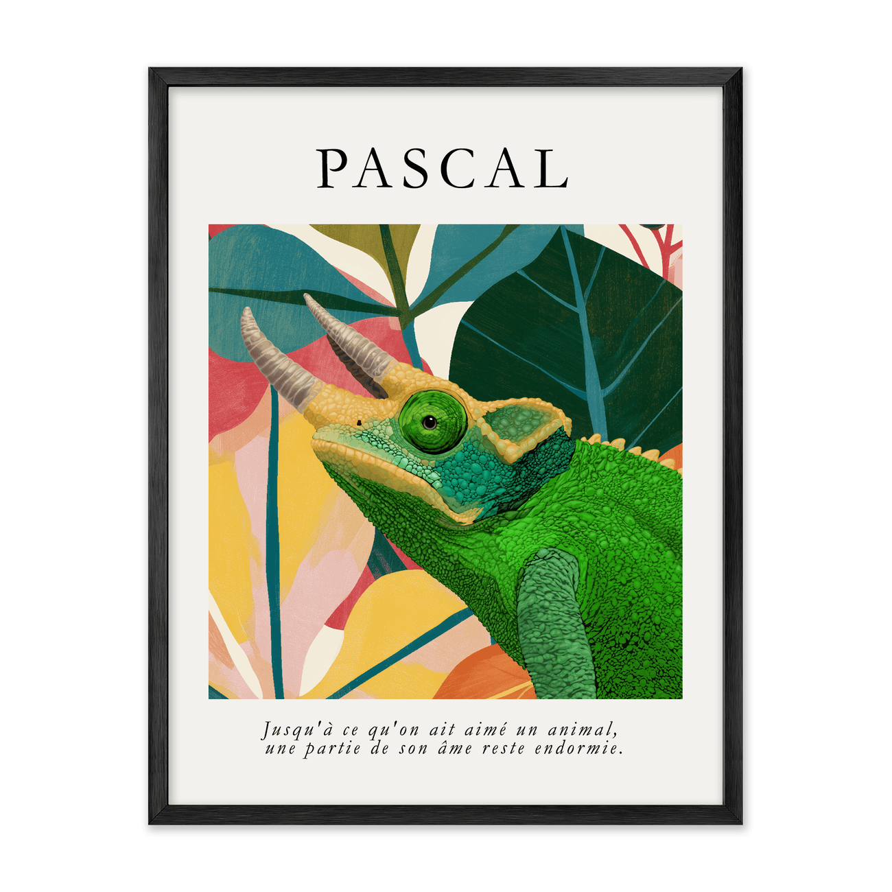 1petportrait-vertical-playfulabstracttropicalbloompetportrait_Metal-Frame.png