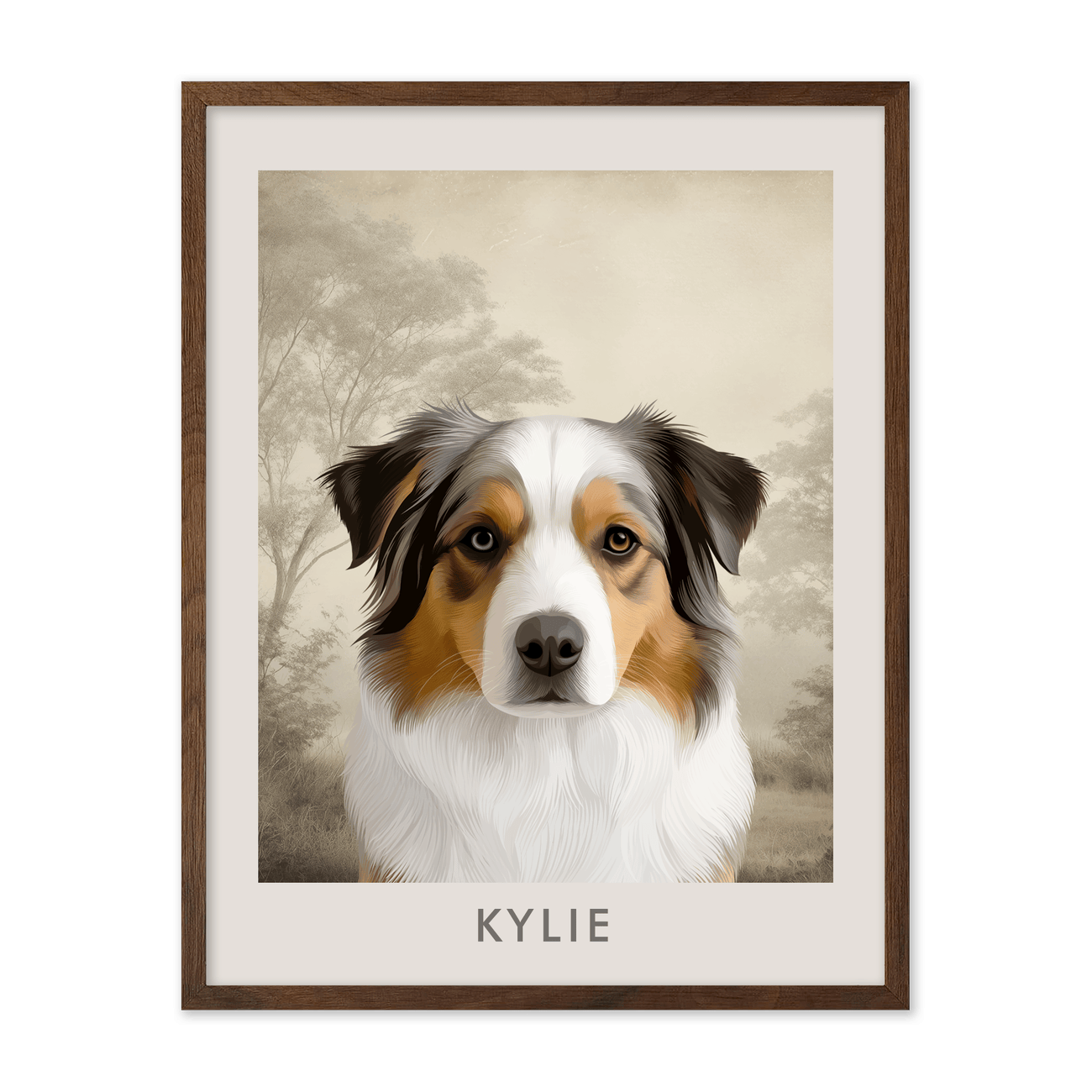 Vintage Pastoral Landscape Pet Portrait