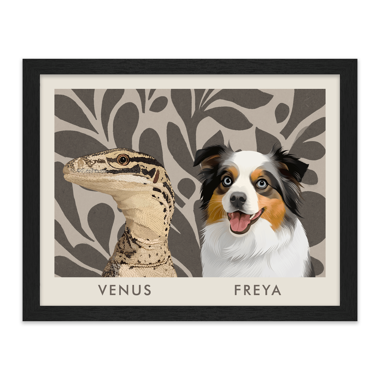 2petportrait-horizontal-earthyfloralblockprint_Standard-Black-Frame.png