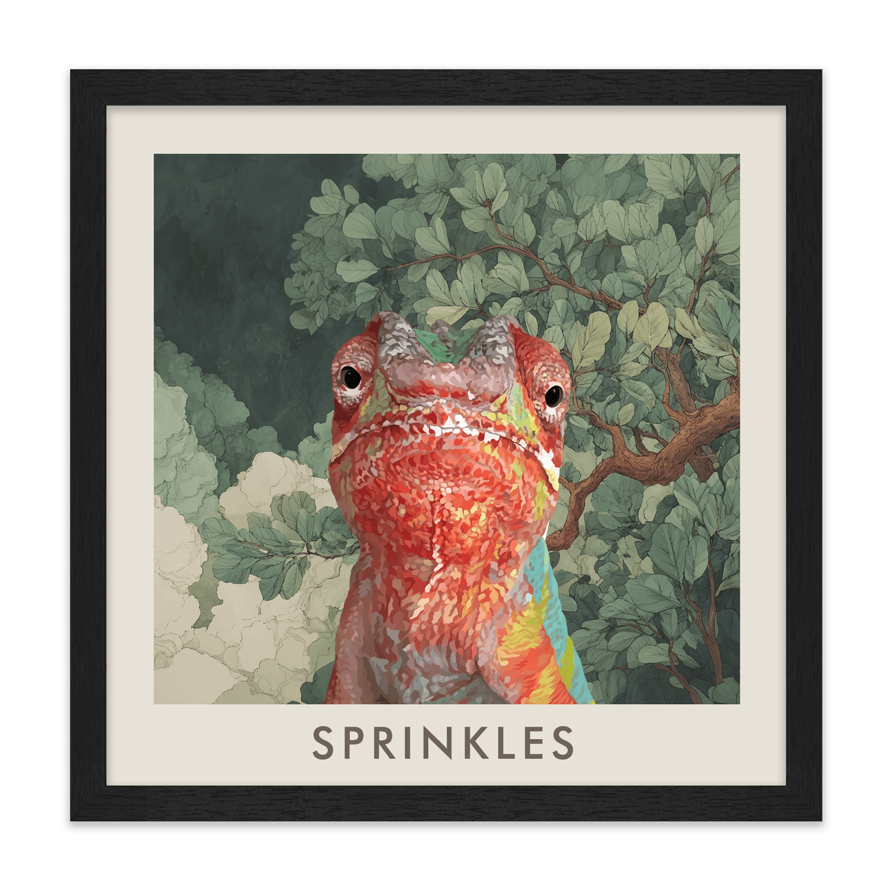 1petportrait-square-enchantedjungleforestthemed_Standard-Black-Frame.png