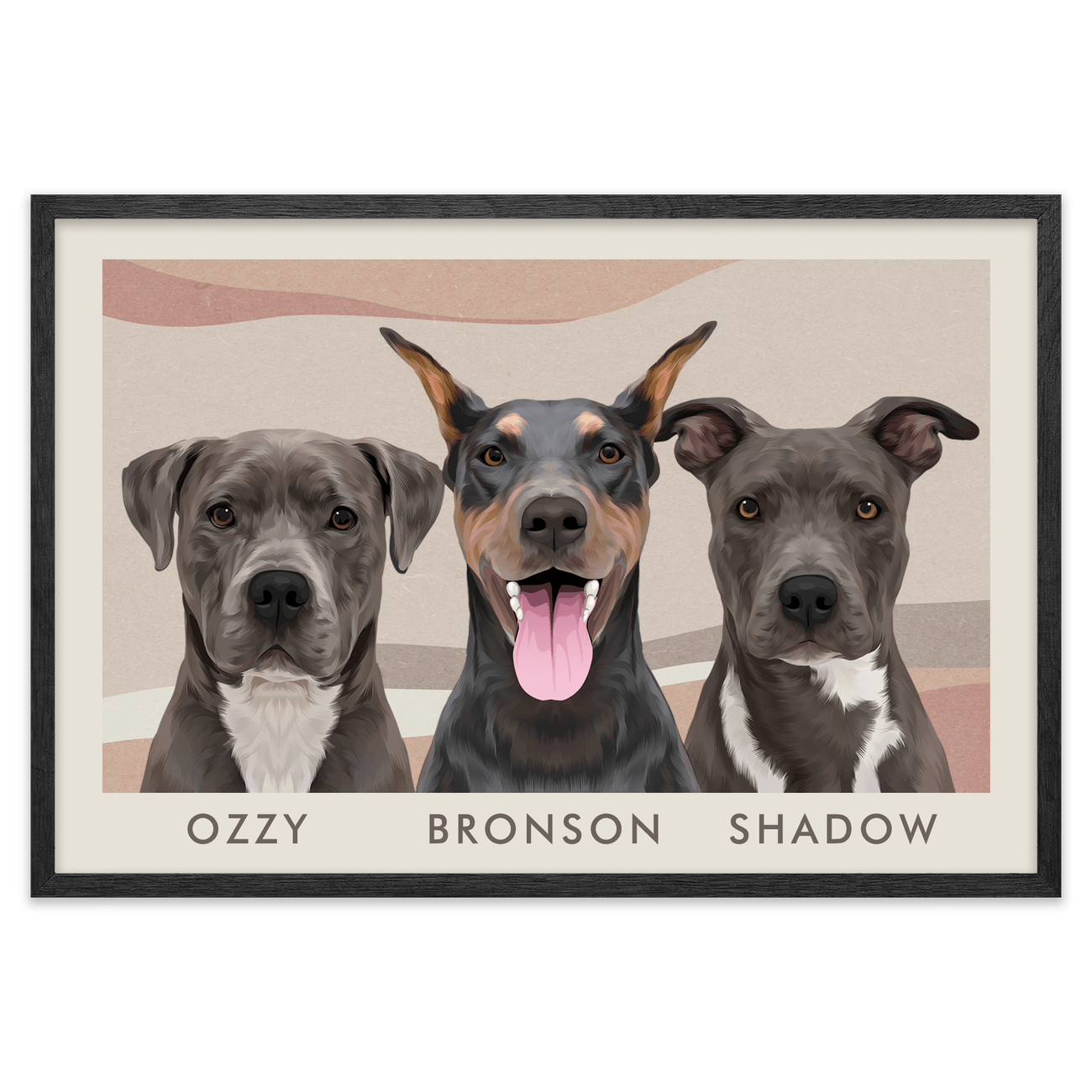 3petportrait-horizontal-abstractbohodeserthorizon_Black-Oak-Frame.png