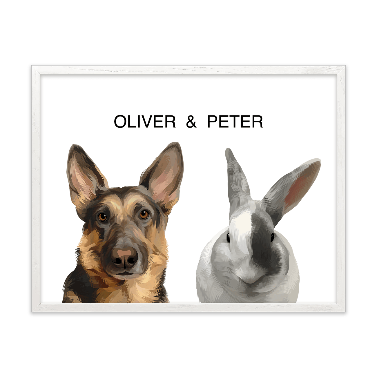 2petportrait-horizontal-theoriginalhand-illustrated_White-Oak-Frame.png