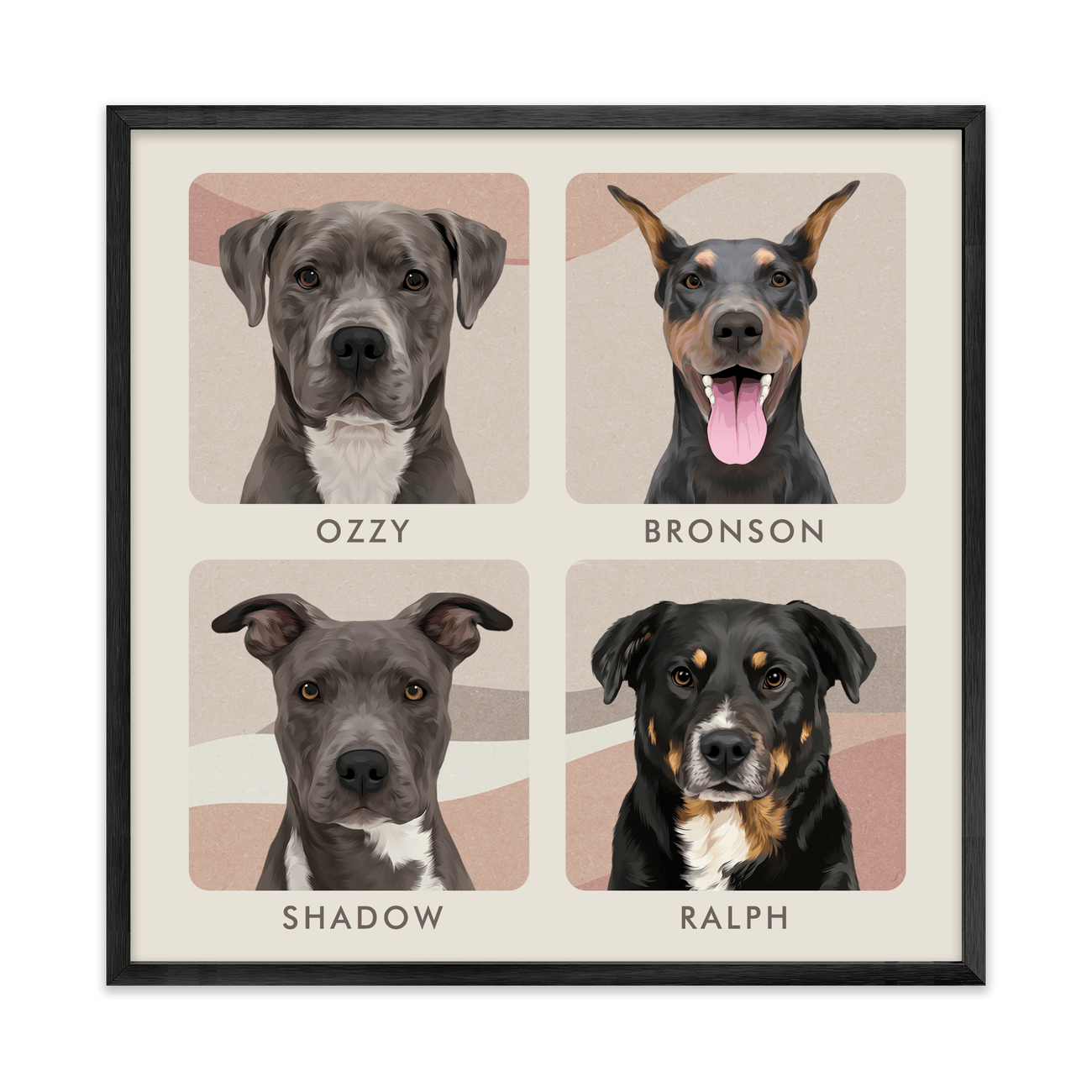 4petportrait-square-abstractbohodeserthorizon_Metal-Frame.png