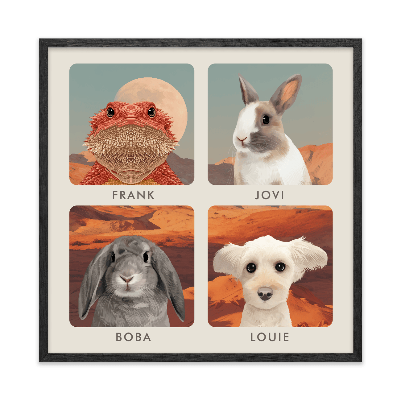 4petportrait-square-desertmoonriselandscape_Black-Oak-Frame.png